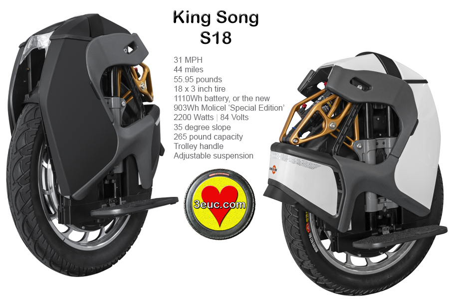 3euc King Song KS-S18 EUC (electric unicycle)